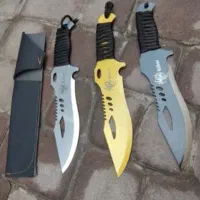 سه عدد چاقو طرح گورخا با غلاف