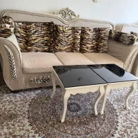 مبل ۷نفره کنده کاری چوبی شیک و سالم فوری زیر قیمت