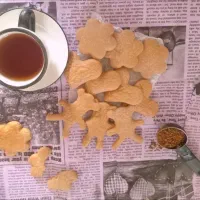 بیسکوییت موکا ترکیب پودر نسکافه وپود کاکائو