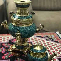 سماور فیروزه کاری