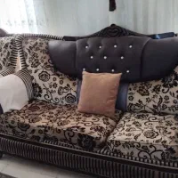 مبل 7نفره استیل با چوب گردو