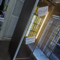یخچال ایستاده ویترینی وان مشکی کافی شاپی