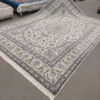 فرش دستباف(بساک) ۹ متری نایین کرک ابریشم ۴۵ رج