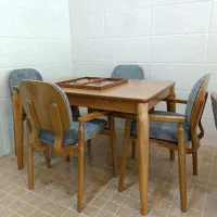 تلفیق هنر و چوب.        میز غذا خوری دلماه*٪