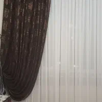 والان پرده رنگ قهوه ای شاین دار