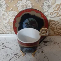 یک دست فنجان ونعلبکی سورمه ای خارجی