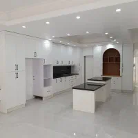 کابینت نئوکلاسیک با میز بار چوب (خانه)(سبز)