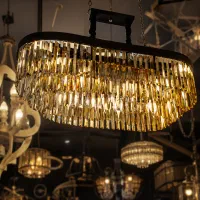 لوستر led سه حالته و کریستالی