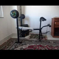 دستگاه ورزشی 6کاره به همراه هالتر