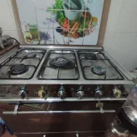 اجاق گاز فر دار ۵ شعله فروشی
