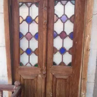 درب قدیمی چوبی ۲عدد