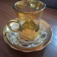 استکان کمر باریک با نعلبکی
