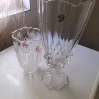 دو عدد گلدان کریستال اصل ژاپن برند درجه یک سوگا