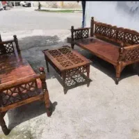 تخت سنتی ۶نفره رنگ شده براق ۷پاپه