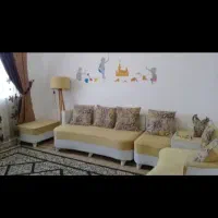 مبل ال نونووتاب ریلکس زرد دوتا پرده زرد موجوده