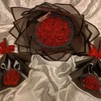 باکس و دسته‌گل روبانی لاکچری ماندگارترین هدیه خاص
