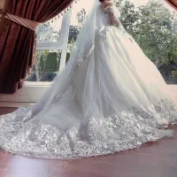 لباس عروس همراه کت و ژپون