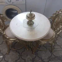 میز و صندلی صبحانه خوری دو نفره برنز