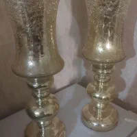 یک جفت شمعدان تزیینی پایه بلند