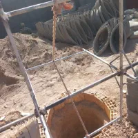 چاه کن فاضلاب چاه آب قنات لروبی به مناسب کیامت