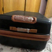 چمدان Titanplora با قفل رمزی دو تکه مشکی/قهوه ای