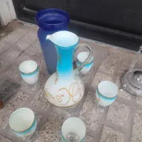 ظروف قدیمی پارچ با۵عدد لیوان