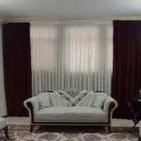 پرده حریر ۱۵ متری + دستک مخمل