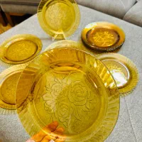 پیش دست فنجان عسلی گل رز برجسته عتیقه کمیاب