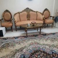 مبل استیل قدیمی ۹نفره طرح فرحی چوب ملایر