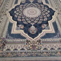 یک جفت فرش زمرد مشهد،۳×۴رنگ سرمه ای(تخفیف جزئی)