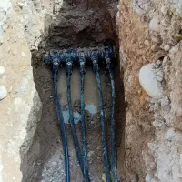 کشیدن انشعاب اب ازخط اصلی شاه لوله