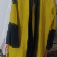 مانتو مجلسی  دو عدد ،رنگ خردلی و صورتی شاین