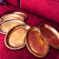 سینی قند پهلو برنجی روسی اصل مهر دار