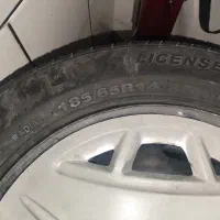 چهار حلقه رینگ و لاستیک فابریک پژو