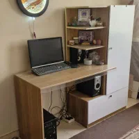 میز تحریر کمد دار دو تیکه کاملا سالم