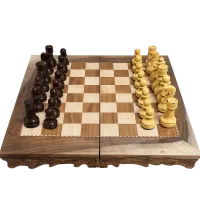 مهره شطرنج چوبی ساخته شده از چوب گردو به قیمت عمده