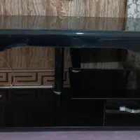 میز تلویزیون شیشه ترک مشکی