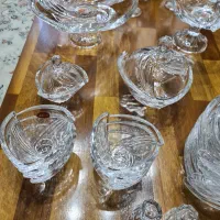 سرویس کریستال سوگا قندان لانگ،جام،گلدان،آنجل