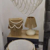 سطل اشغالی جادستمال کاغذی لوستر آباژور مکرومه