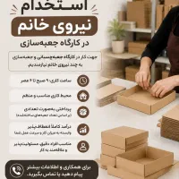 استخدام نیرو خانم جهت کار در کارگاه جعبه سازی