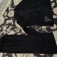 کت وشلوار کرپ مشکی