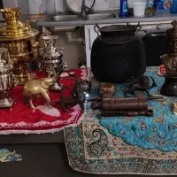 سماور پانچ برنجی مسی و برنزی قدیمی