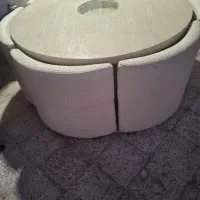 میز ناهار خوری کم جا 6 نفره