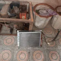 موتور دیزل به همراه فن و کمپرسور و رادیاتور