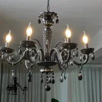 لوستر‌ 6 شاخه مشکی