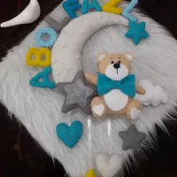 آویز نمدی اتاق  زوج سیسمونی تزئینی