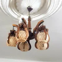 لوستر چوبی ۵شاخه
