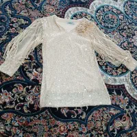بلوز دخترانه مجلسی پولکی