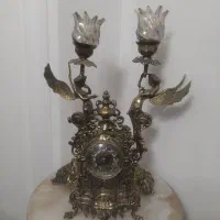 ساعت رومیزی‌.شمعدان.برنز