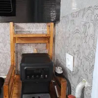 «استند چوبی قهوه‌ساز و ارگانایزر (شیک و دست‌ساز)»